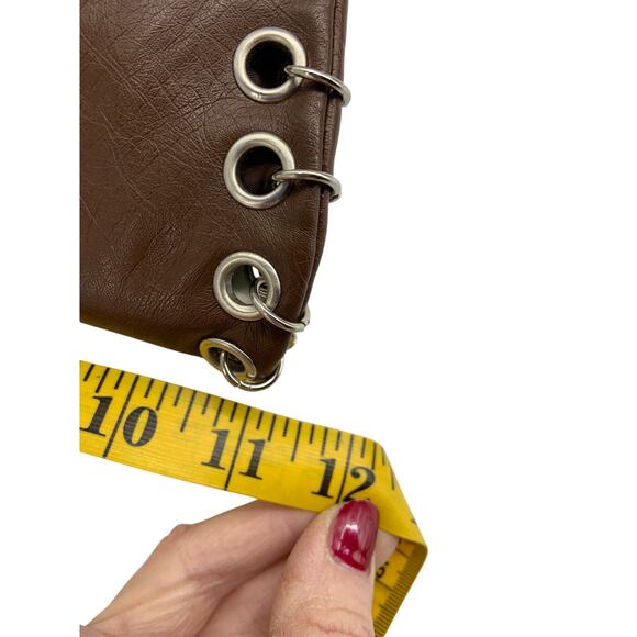 Bijoux Terner Brown  Leather Shoulder Evening Bag Purse Pocketbook - Picture 7 of 8